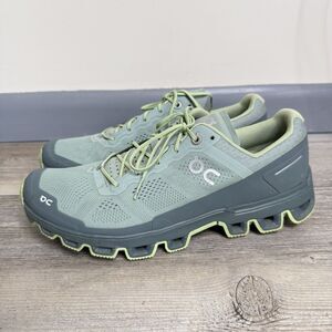 ON CLOUDVENTURE Waterproof Trail Running Shoes Sneaker Green Gray Womens Size 10
